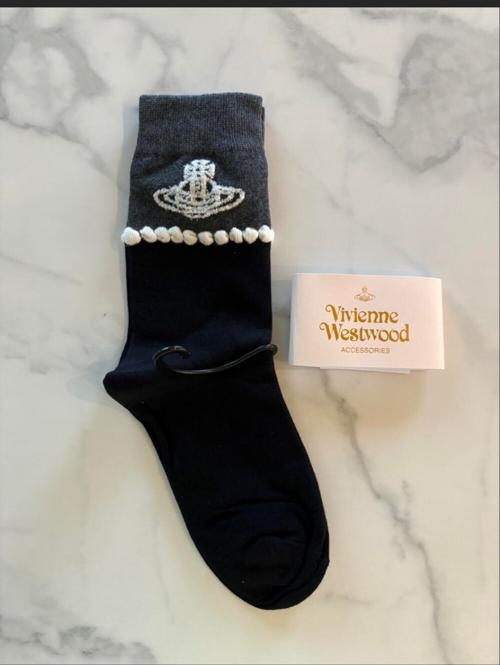 Vivienne Westwood Black and White Logo Socks Nwt